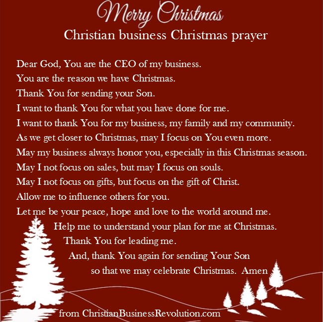 Christmas business prayer